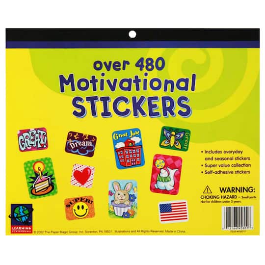 Eureka&#xAE; Jumbo Motivational Sticker Books, 6ct.